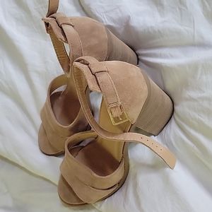 VICI Vivaldi Strappy Block Heel Faux Suede Sandals